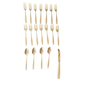 International Stainless Flatware Silver Deluxe Tonight Atomic Starburst